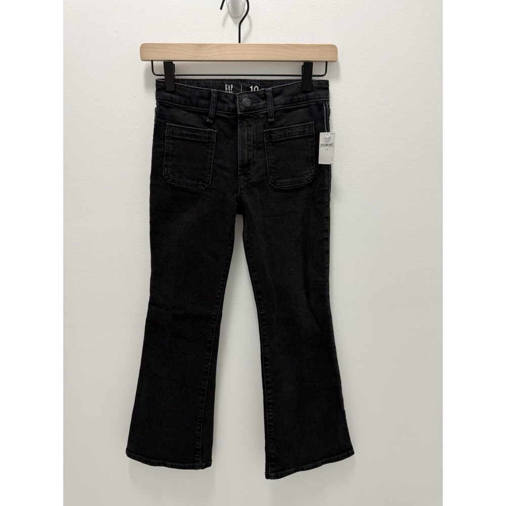 GAP Kids '70s Flare High Rise Jeans – Girls Size 10 – Black Wash – NWT
